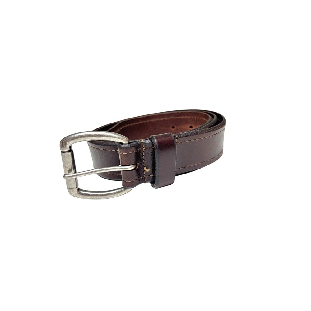 Remo Tulliani Genuine Leather Belt Brown Beveled Edge 36